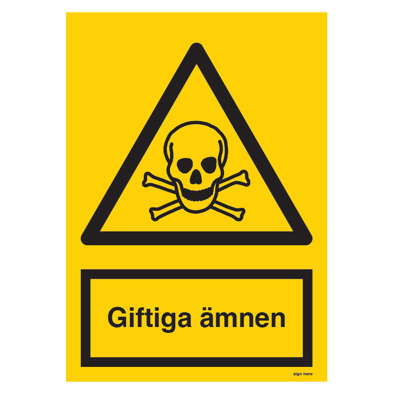 Giftiga ämnen skylt