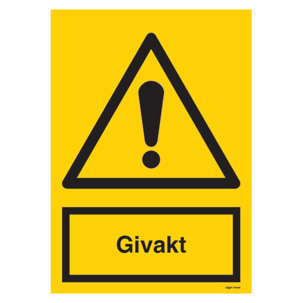 Givakt skylt