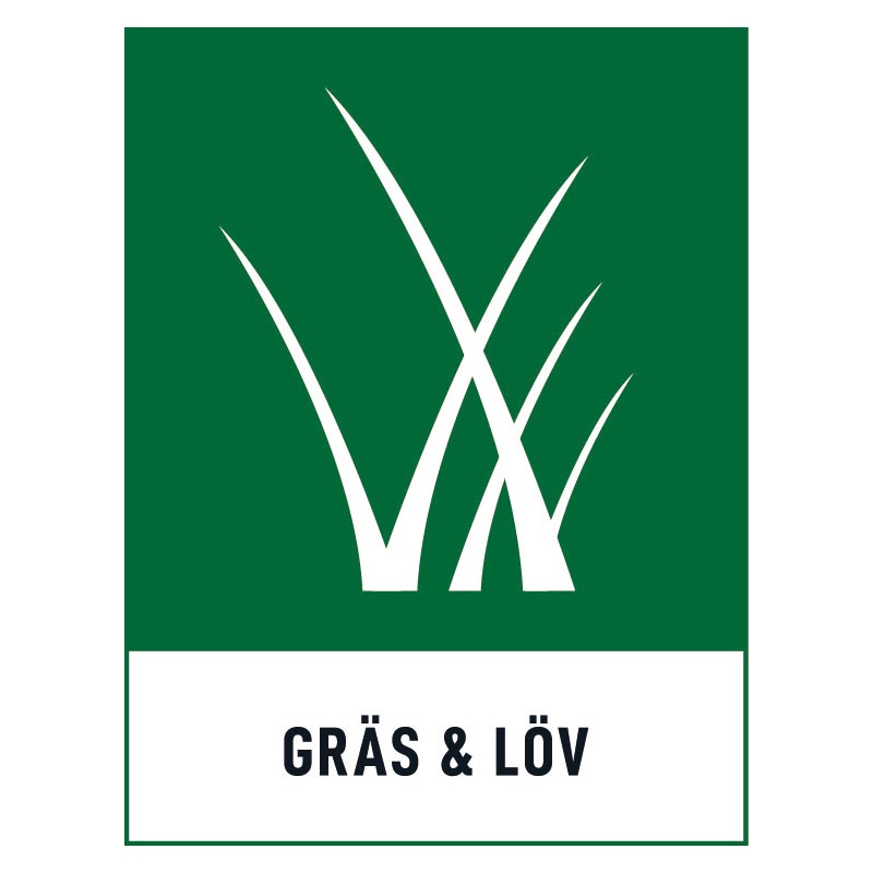 Gras-och-lov-skylt Gräs och löv skylt