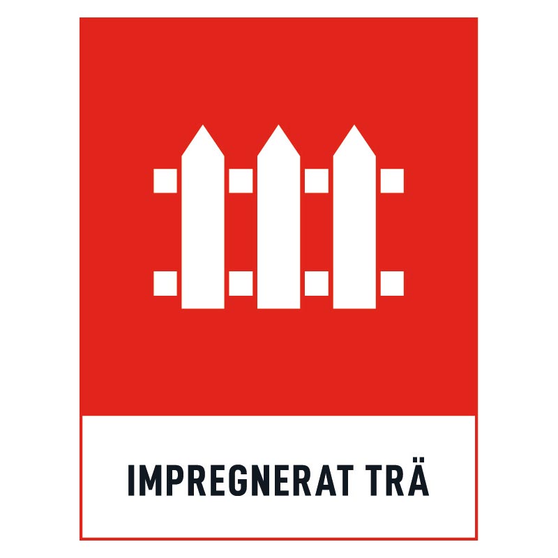 Impregnerat-tra-skylt Impregnerat trä skylt
