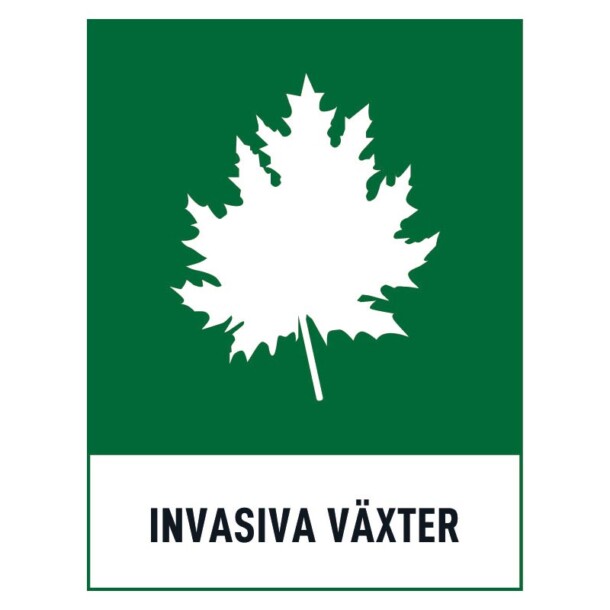 Invasiva växter skylt