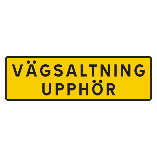 J2 Vägsaltning upphör skylt