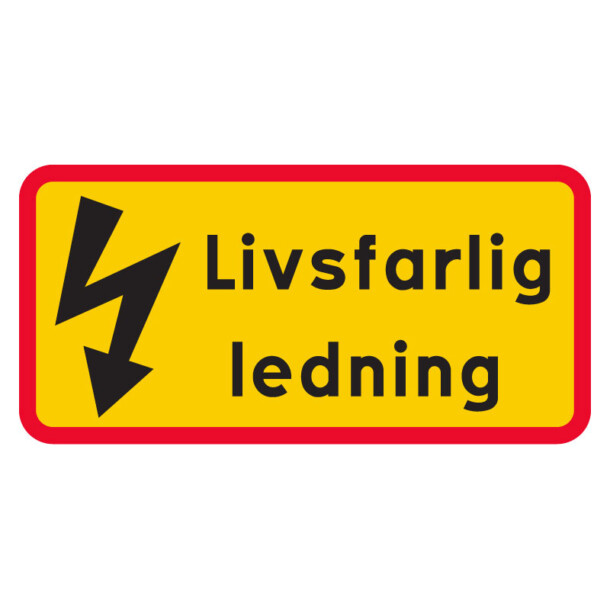 J3 Livsfarlig ledning skylt