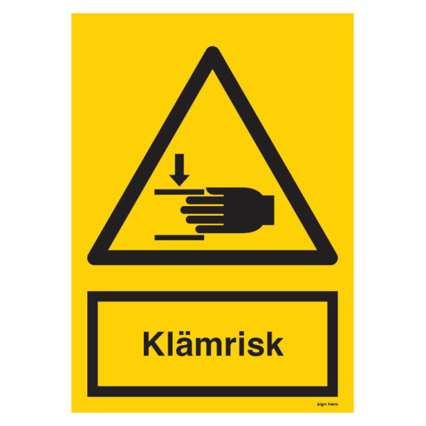 Klämrisk skylt