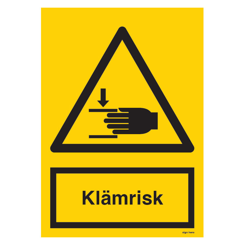 Klämrisk skylt