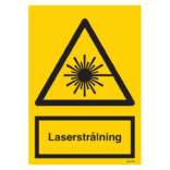 Laserstrålning skylt