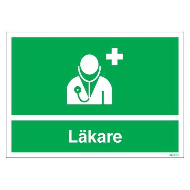 Läkare skylt