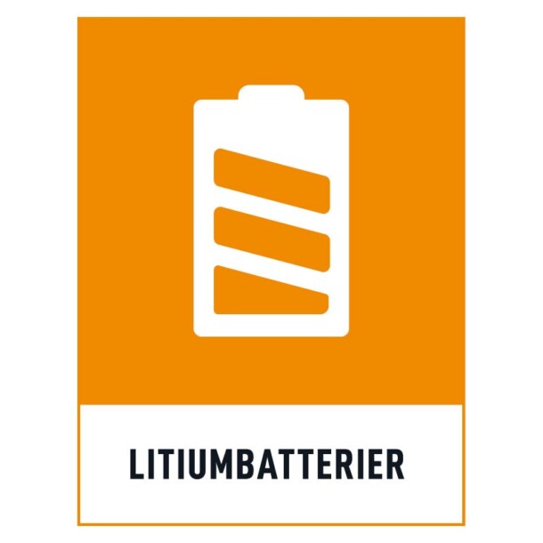 Litiumbatterier skylt