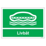 Livbåt skylt