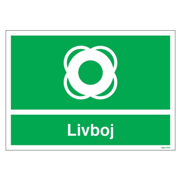 Livboj skylt