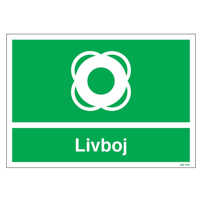 Livboj skylt