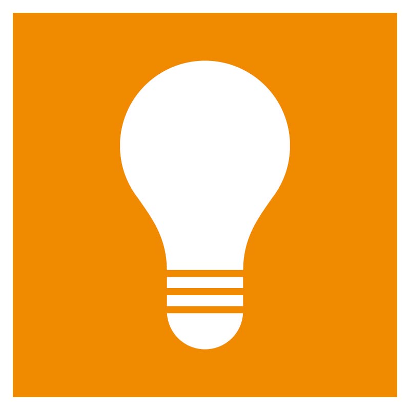 Ljuskällor piktogram skylt