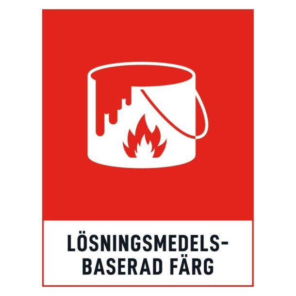 Lösningsmedelsbaserad färg skylt