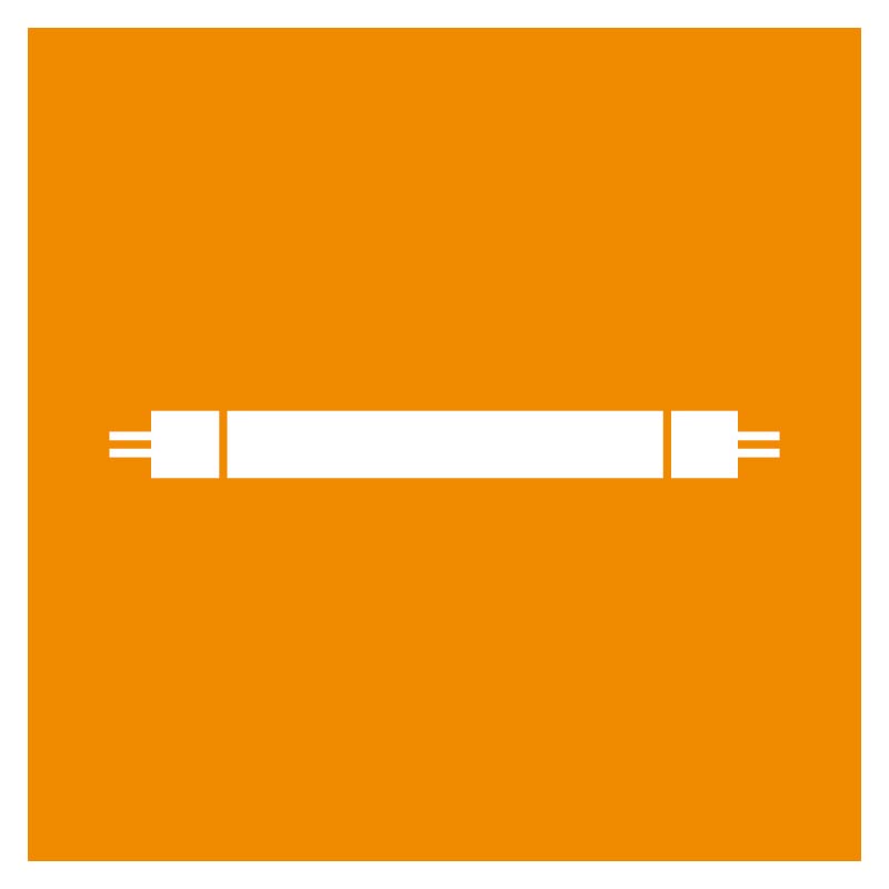 Lysrör piktogram skylt