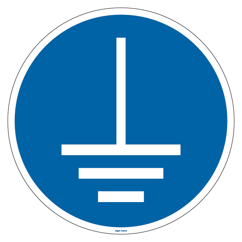 M005 Jorda anslutningen skylt