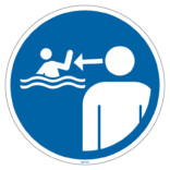M054 Håll barn under övervakning i vattenmiljön skylt