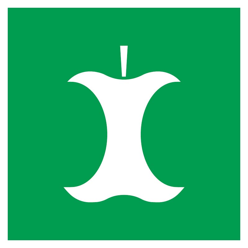 Matavfall piktogram skylt