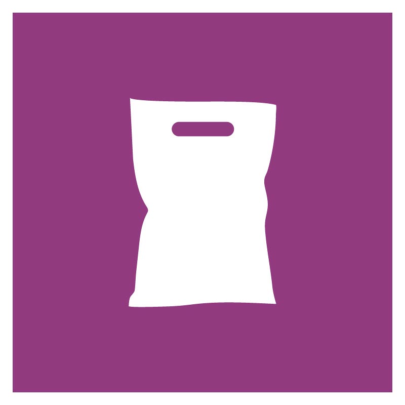 Mjuka plastforpackningar piktogram skylt