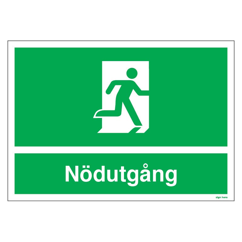 Nödutgång skylt