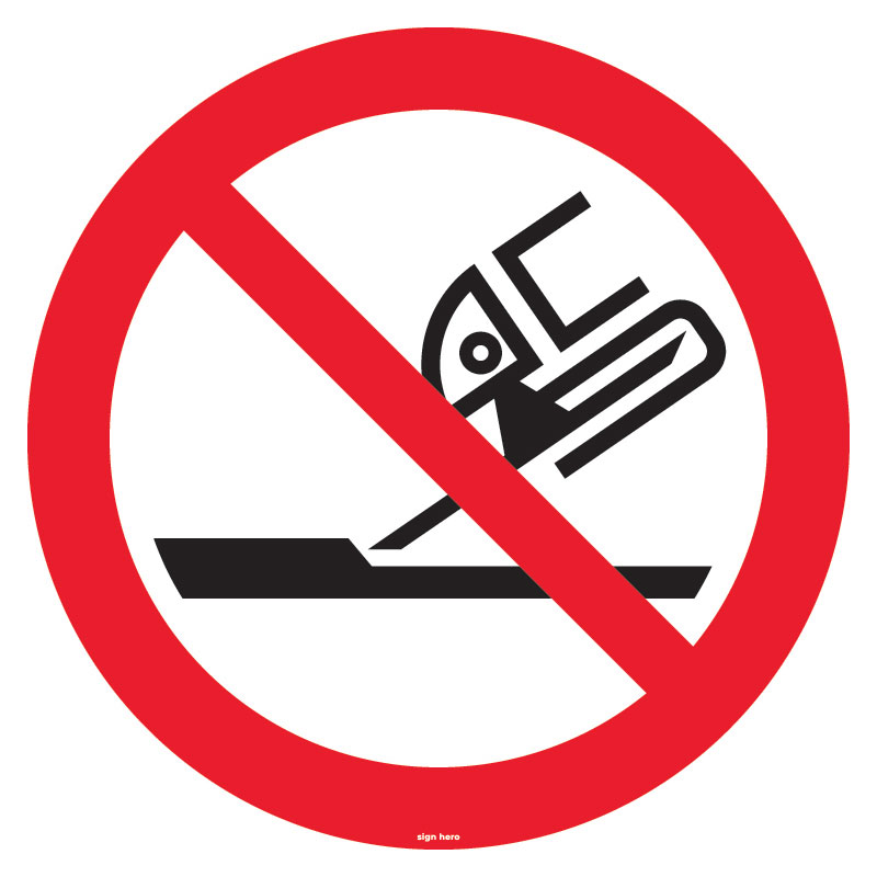 P032 P032 Får ej användas för planslipning skylt