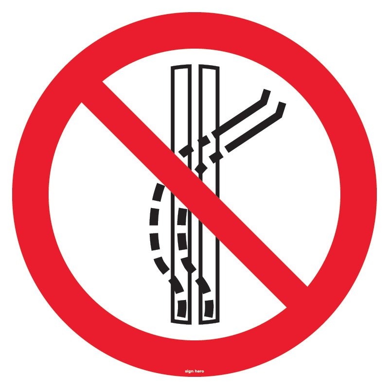 P037 P037 Lämna ej spåren skylt