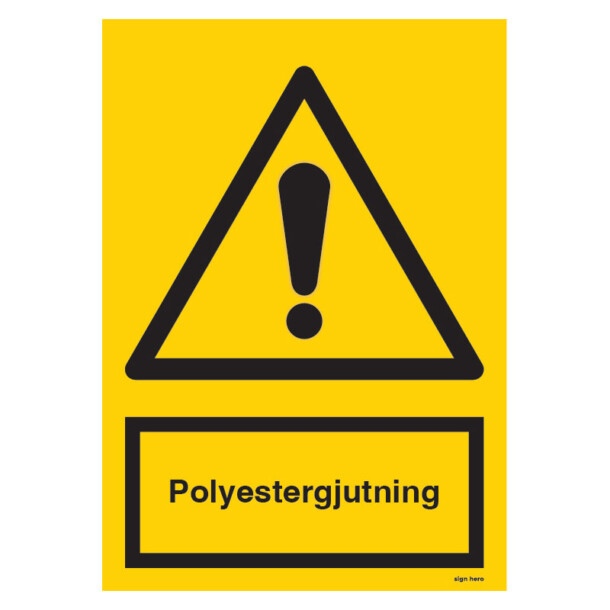 Polyestergjutning skylt