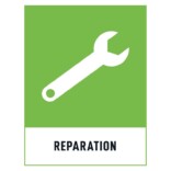 Reparation skylt