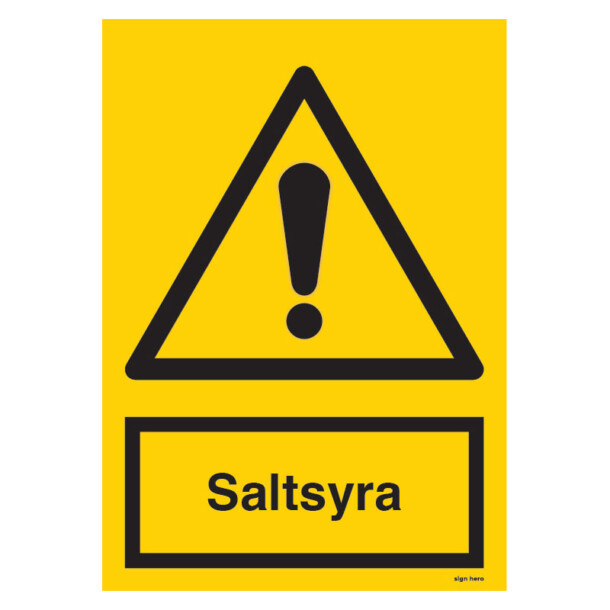 Saltsyra skylt