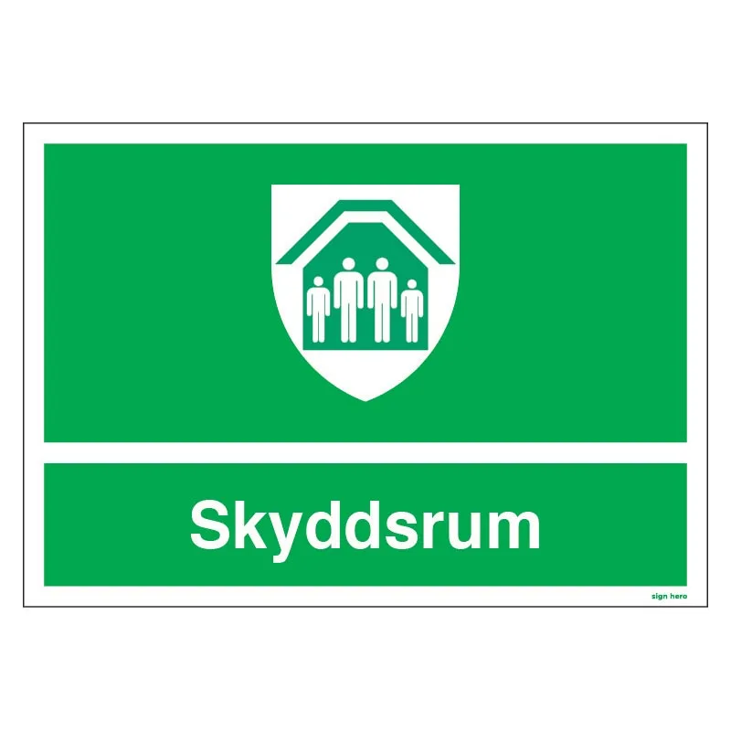 Skyddsrum-skylt Skyddsrum skylt
