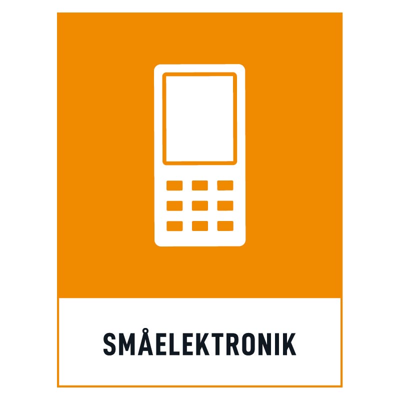 Smaelektronik-skylt Småelektronik skylt