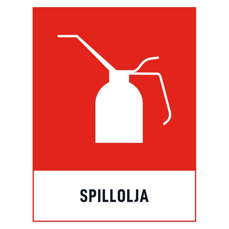 Spillolja skylt