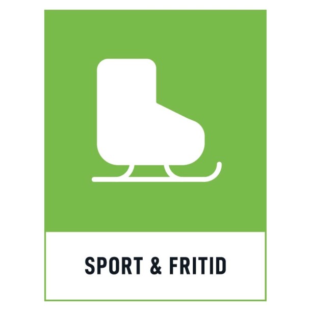 Sport och fritid skylt