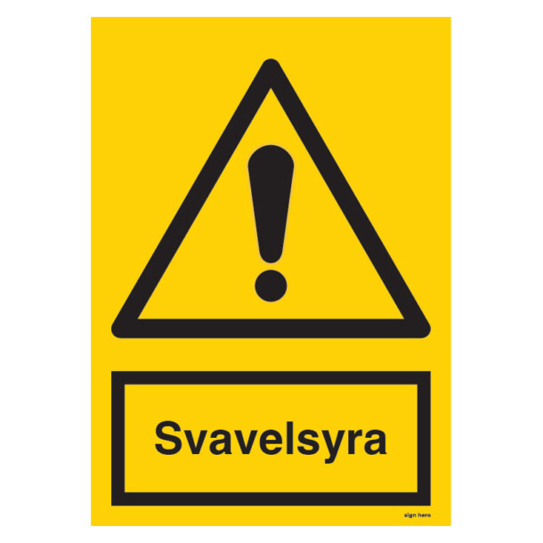 Svavelsyra skylt