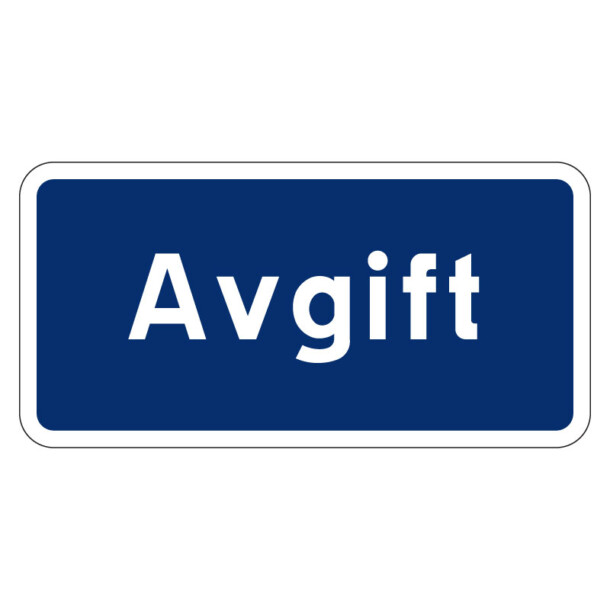 T16 Avgift skylt