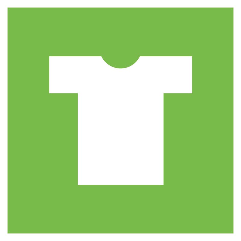 Textil piktogram skylt