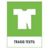 Trasig textil skylt