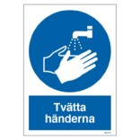 Tvätta händerna skylt