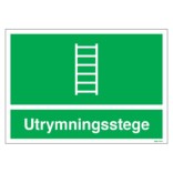 Utrymningsstege skylt