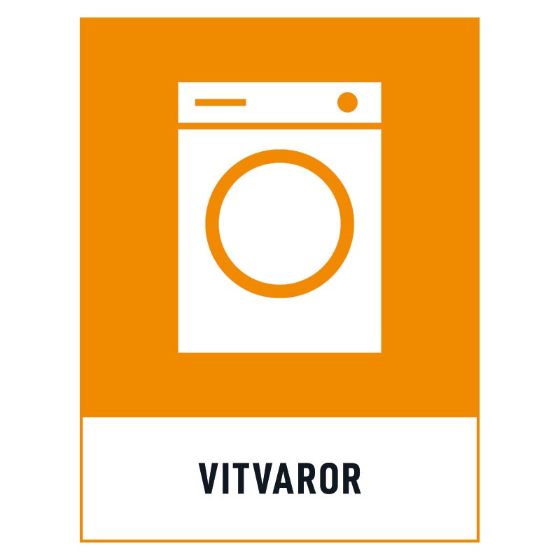 Vitvaror-skylt Vitvaror skylt