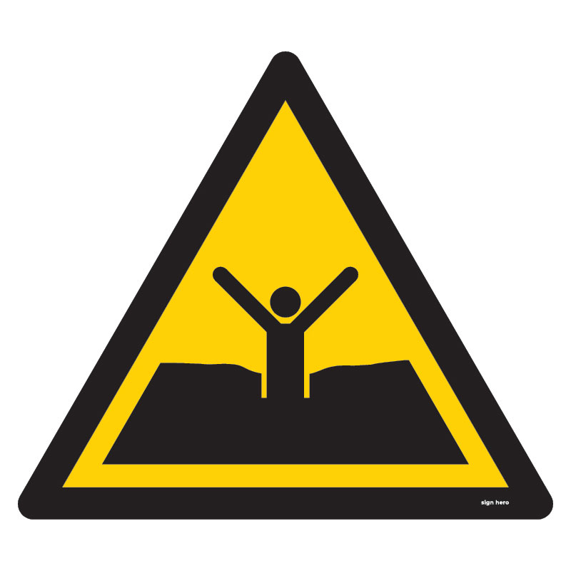 W061 W061 Kvicksand eller djup lera skylt