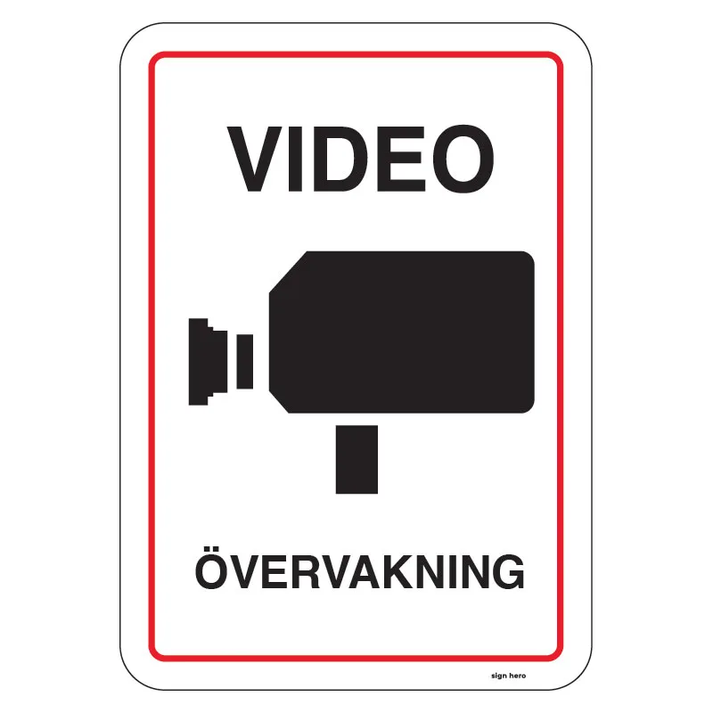 Videoövervakningsskylt