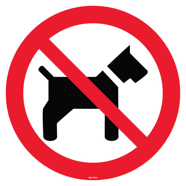 Hundförbud skylt