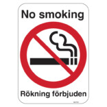 Rökning förbjuden - No-smoking