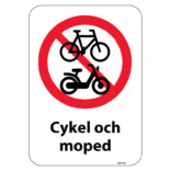 Mopedkörning förbjuden skyltar