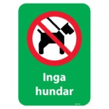 Inga hundar - Förbudsskylt