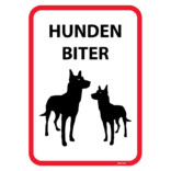 Hunden biter hundskylt