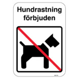 Låt inte hunden kissa här tack hundskylt