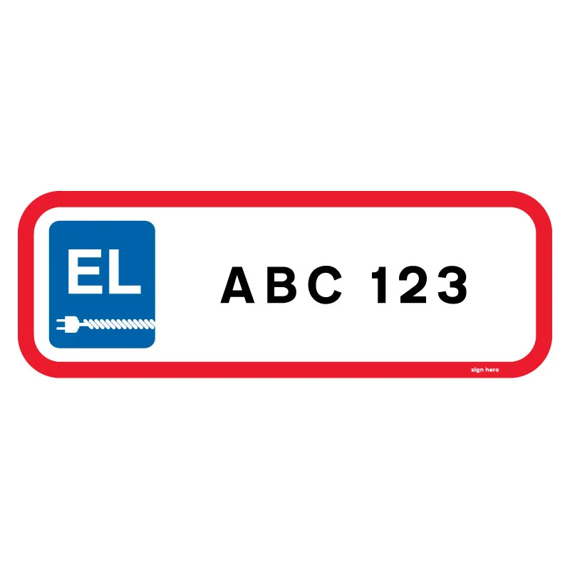 pa412-P-skylt---Elbil-registreringsskylt P-skylt - Elbil registreringsskylt