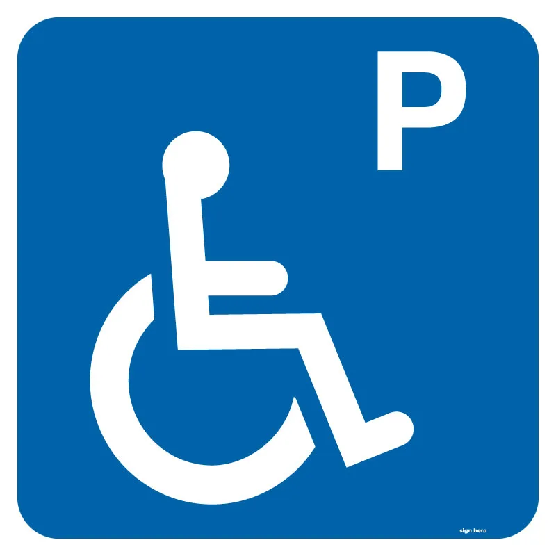 pa50-P-handikapp.-Piktogram-skylt Handikapp parkering piktogram skylt