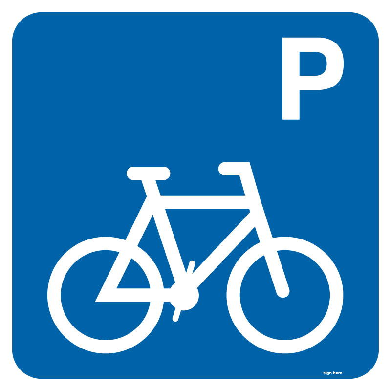 Cyklar parkering piktogram skylt